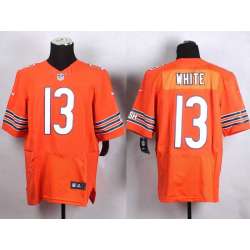 Nike Chicago Bears #13 Kevin White Orange Team Color Men's NFL Elite Jersey DingZhi