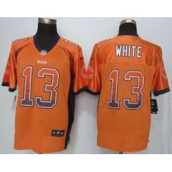 Nike Chicago Bears #13 White Drift Fashion Orange Elite Jerseys