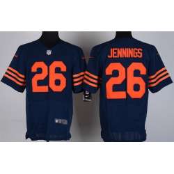 Nike Chicago Bears #26 Tim Jennings Blue With Orange Elite Jerseys