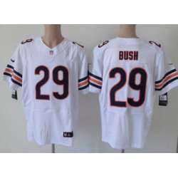 Nike Chicago Bears #29 Michael Bush White Elite Jerseys