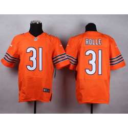 Nike Chicago Bears #31 Rolle Orange Team Color Men\'s NFL Elite Jersey DingZhi