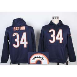Nike Chicago Bears #34 Payton Signature Edition Pullover Hoodie Navy Blue