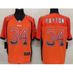 Nike Chicago Bears #34 Walter Payton 2013 Drift Fashion Orange Elite Jerseys