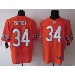 Nike Chicago Bears #34 Walter Payton Orange Elite Jerseys