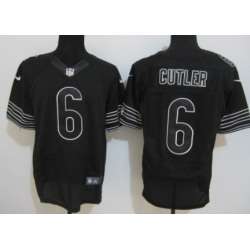Nike Chicago Bears #6 Jay Cutler Black Elite Jerseys