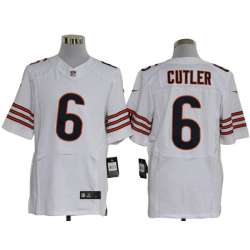 Nike Chicago Bears #6 Jay Cutler White Elite Jerseys