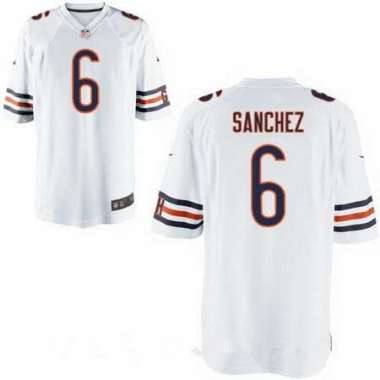 Nike Chicago Bears #6 Mark Sanchez White Team Color Elite Jersey DingZhi