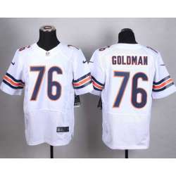 Nike Chicago Bears #76 Goldman White Team Color Men's NFL Elite Jersey DingZhi