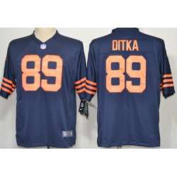Nike Chicago Bears #89 Mike Ditka Blue With Orange Game Jerseys