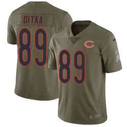 Nike Chicago Bears #89 Mike Ditka Olive Salute To Service Limited Jersey DingZhi