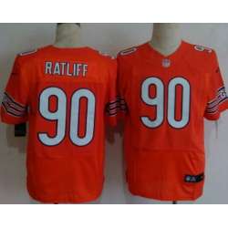 Nike Chicago Bears #90 Jeremiah Ratliff Orange Elite Jerseys
