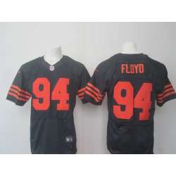 Nike Chicago Bears #94 Floyd Blue With Orange Stitched NFL Elite Jersey