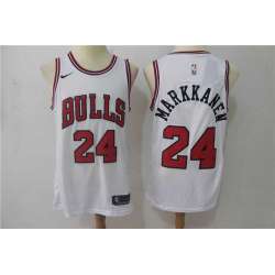 Nike Chicago Bulls #24 Laur Markkanen White Swingman Stitched NBA Jersey
