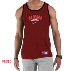 Nike Chicago Cubs Home Practice men Tank Top Red