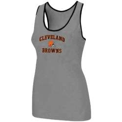 Nike Cleveland Browns Heart x26 Soul Tri-Blend Racerback stretch Tank Top L.grey