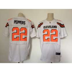 Nike Cleveland Browns #22 Jabrill Peppers White Team Color Elite Jersey