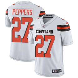 Nike Cleveland Browns #27 Jabrill Peppers Men's Limited White NFL Vapor Untouchable Road Jersey
