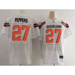 Nike Cleveland Browns #27 Jabrill Peppers White Team Color Elite Jersey