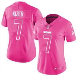 Nike Cleveland Browns #7 DeShone Kizer Pink Women's NFL Limited Rush Fashion Jersey DingZhi