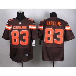 Nike Cleveland Browns #83 Brian Hartline Brown Team Color Men's NFL Elite Jersey DingZhi