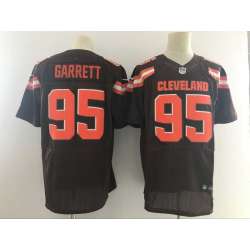 Nike Cleveland Browns #95 Myles Garrett Brown Team Color Elite Jersey