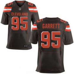 Nike Cleveland Browns #95 Myles Garrett Brown Team Color Elite Jersey DingZhi