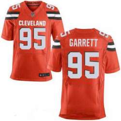 Nike Cleveland Browns #95 Myles Garrett Orange Team Color Elite Jersey DingZhi
