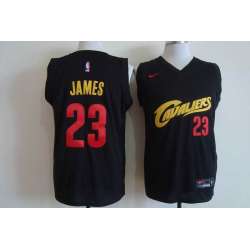 Nike Cleveland Cavaliers #23 Lebron James Black Stitched Jersey