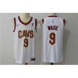 Nike Cleveland Cavaliers #9 Dwyane Wade White Stitched NBA Jersey