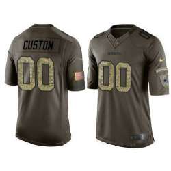 Nike Dallas Cowboys Customized Men's Olive Camo Salute To Service Veterans Day Limited Jersey