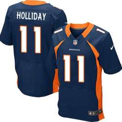 Nike Denver Broncos #11 Trindon Holliday Navy Blue Elite Jerseys