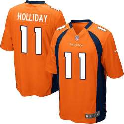 Nike Denver Broncos #11 Trindon Holliday Orange Elite Jerseys