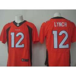 Nike Denver Broncos #12 Lynch Orange Men's Stitched NFL Elite Jersey