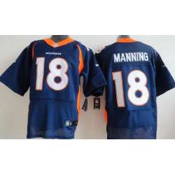Nike Denver Broncos #18 Peyton Manning 2013 Blue Elite Jerseys