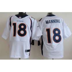 Nike Denver Broncos #18 Peyton Manning 2013 White Elite Jerseys