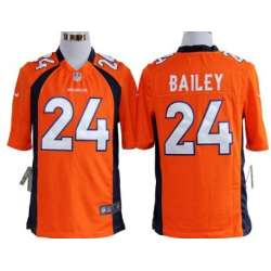 Nike Denver Broncos #24 Champ Bailey Game Orange Jerseys