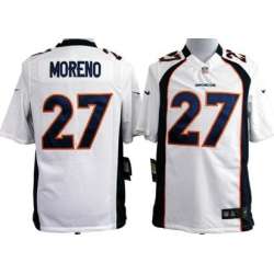 Nike Denver Broncos #27 Knowshon Moreno Game White Jerseys