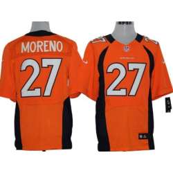 Nike Denver Broncos #27 Knowshon Moreno Orange Elite jersey