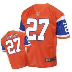 Nike Denver Broncos #27 Steve Atwater Orange Throwback Men's Elite Jersey