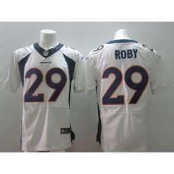 Nike Denver Broncos #29 Roby White Elite Jerseys