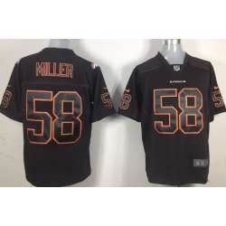 Nike Denver Broncos #58 Von Miller Black Field Shadow Game Jerseys
