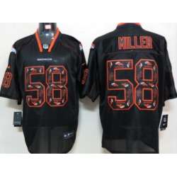 Nike Denver Broncos #58 Von Miller Lights Out Black Ornamented Elite Jerseys