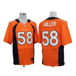 Nike Denver Broncos #58 Von Miller Orange ELITE Jerseys