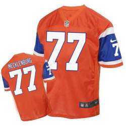 Nike Denver Broncos #77 Karl Mecklenburg Orange Men's Elite Throwback Jersey
