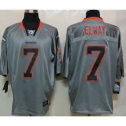 Nike Denver Broncos #7 John Elway Lights Out Gray Elite Jerseys