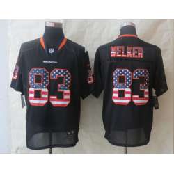 Nike Denver Broncos #83 Welker USA Flag Fashion Black Elite Jerseys