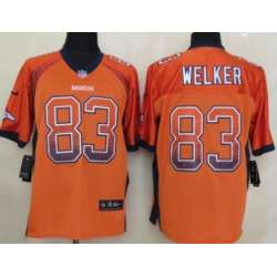 Nike Denver Broncos #83 Wes Welker 2013 Drift Fashion Orange Elite Jerseys