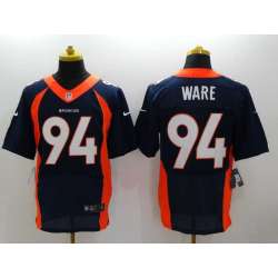 Nike Denver Broncos #94 Ware Navy Blue Elite Jerseys