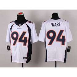 Nike Denver Broncos #94 Ware White Elite Jerseys