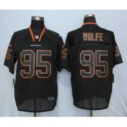 Nike Denver Broncos #95 Wolfe Lights Out Black Men's Stitched NFL Elite Jersey